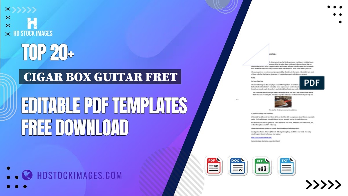 Top 20+ Cigar Box Guitar Fret Editable PDF Templates Free Download