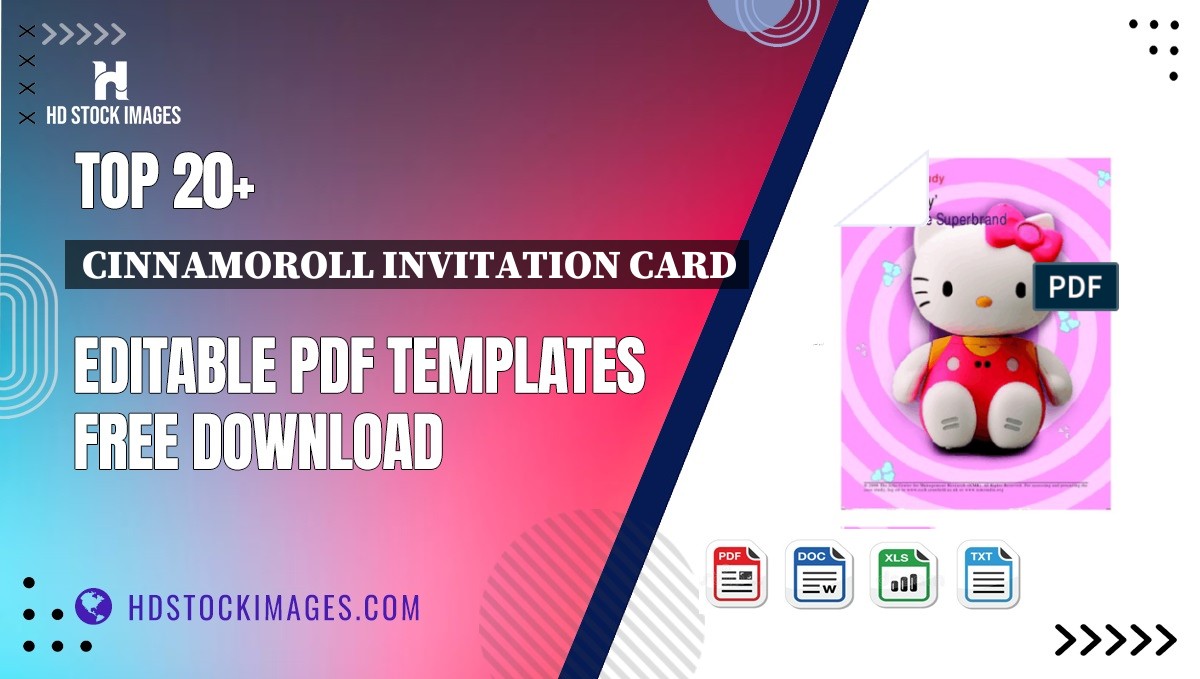 Top 20+ Cinnamoroll Invitation Card Editable PDF Templates Free Download