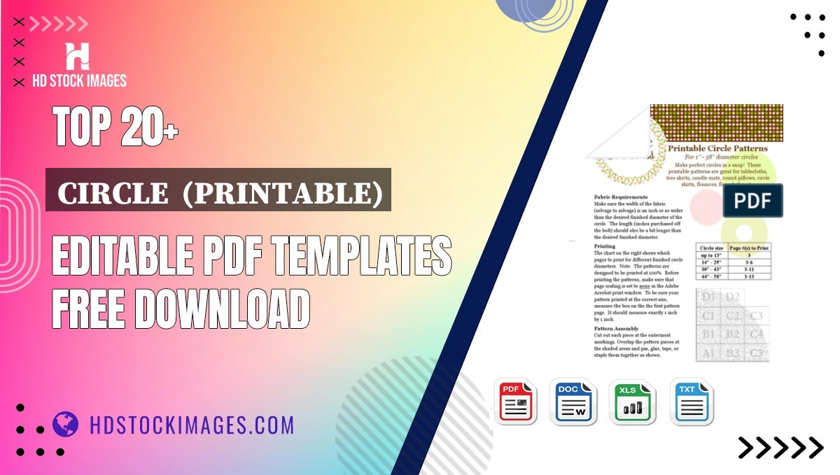 Top 20+ Circle  (printable) Editable PDF Templates Free Download