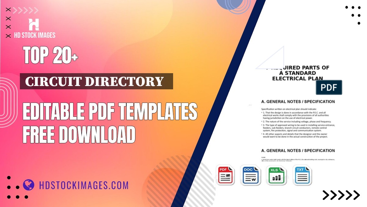 Top 20+ Circuit Directory   Editable PDF Templates Free Download