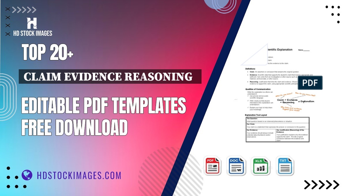 Top 20+ Claim Evidence Reasoning   Editable PDF Templates Free Download