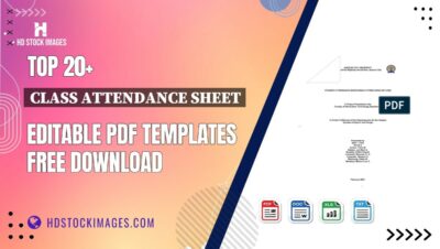 Top 20+ Class Attendance Sheet Editable PDF Templates Free Download