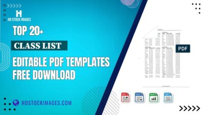 Top 20+ Class List   Editable PDF Templates Free Download