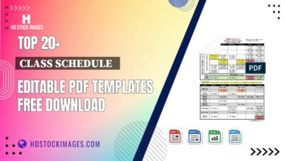 Top 20+ Class Schedule   Editable PDF Templates Free Download