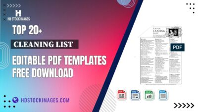 Top 20+ Cleaning List   Editable PDF Templates Free Download