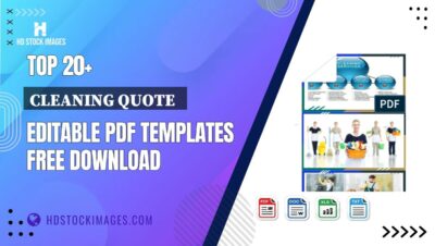 Top 20+ Cleaning Quote Editable PDF Templates Free Download