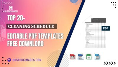 Top 20+ Cleaning Schedule   Editable PDF Templates Free Download