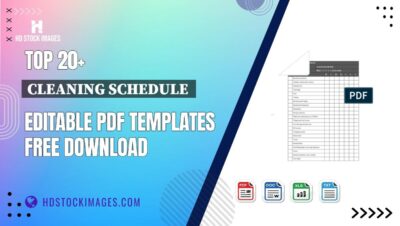 Top 20+ Cleaning Schedule  Editable PDF Templates Free Download
