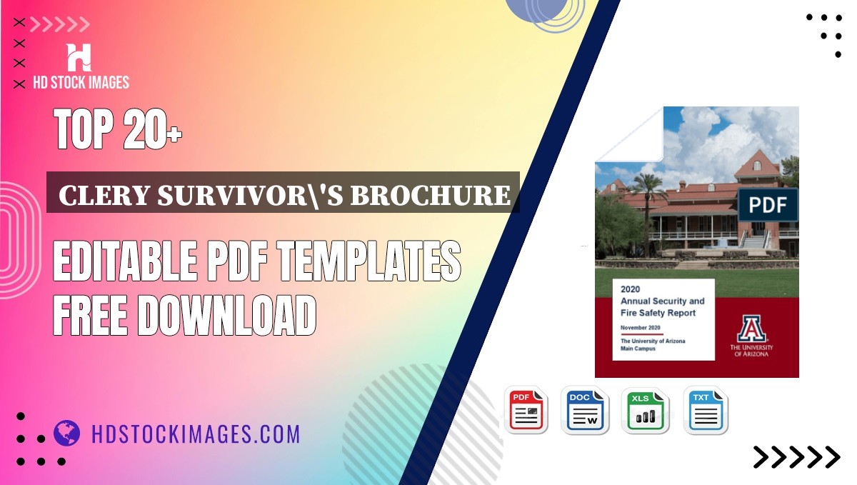 Top 20+ Clery Survivor's Brochure Editable PDF Templates Free Download