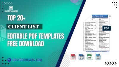 Top 20+ Client List   Editable PDF Templates Free Download