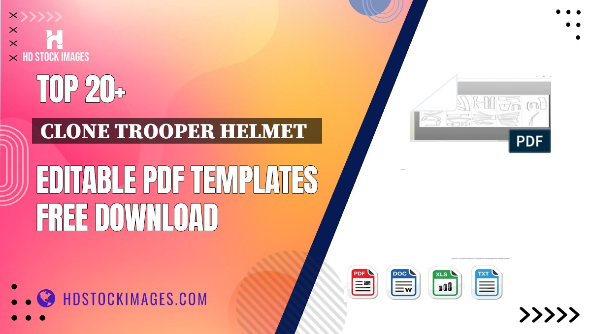 Top 20+ Clone Trooper Helmet   Editable PDF Templates Free Download