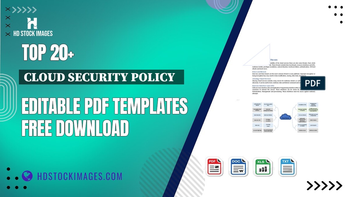 Top 20+ Cloud Security Policy   Editable PDF Templates Free Download