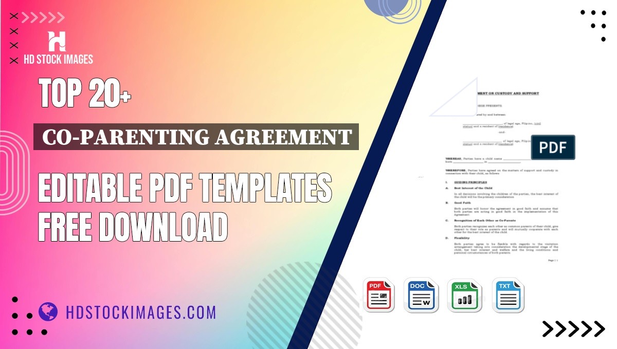 Top 20+ Co-parenting Agreement Editable PDF Templates Free Download