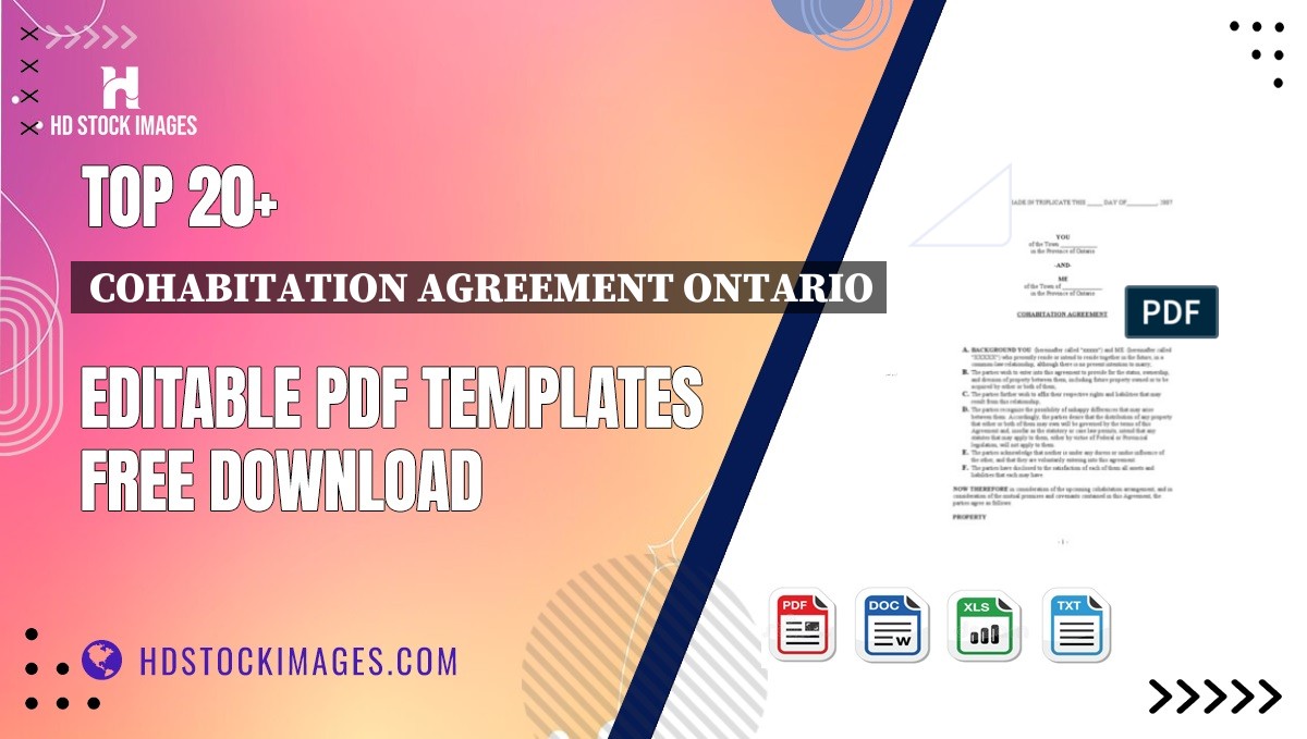 Top 20+ Cohabitation Agreement Ontario Editable PDF Templates Free Download