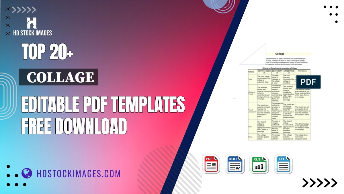 Top 20+  Collage Editable PDF Templates Free Download