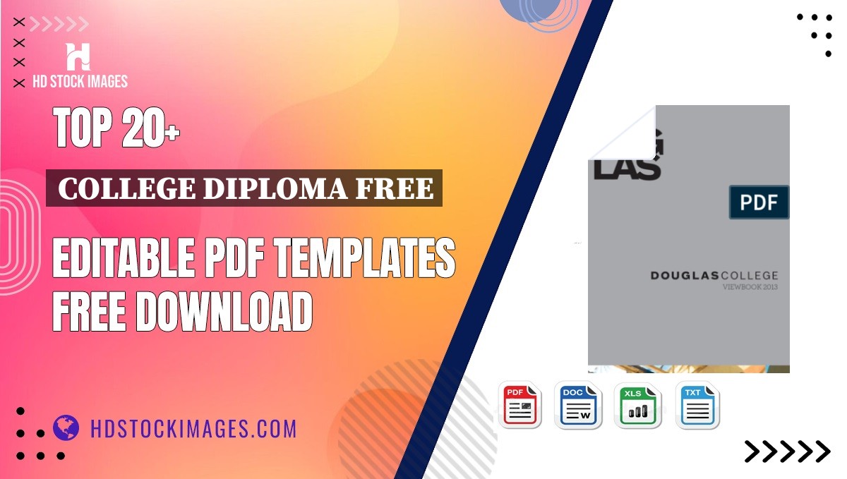 Top 20+ College Diploma Free Editable PDF Templates Free Download