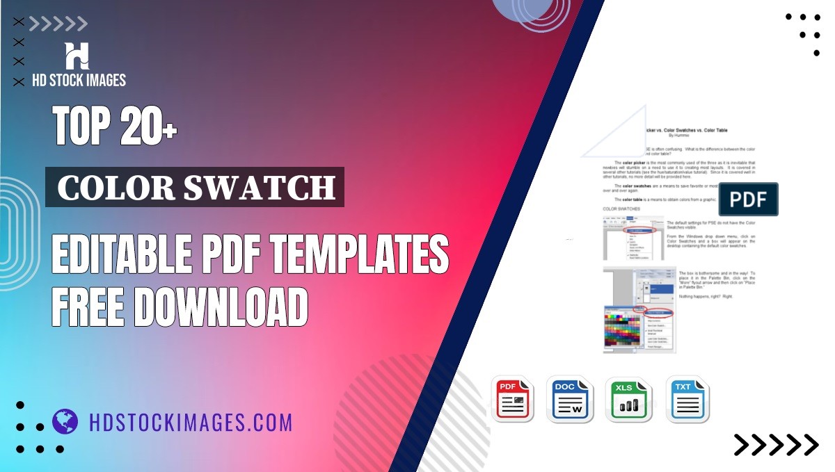 Top 20+ Color Swatch Editable PDF Templates Free Download