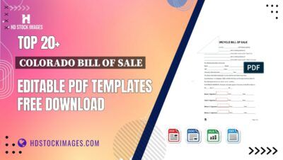 Top 20+ Colorado Bill Of Sale Editable PDF Templates Free Download