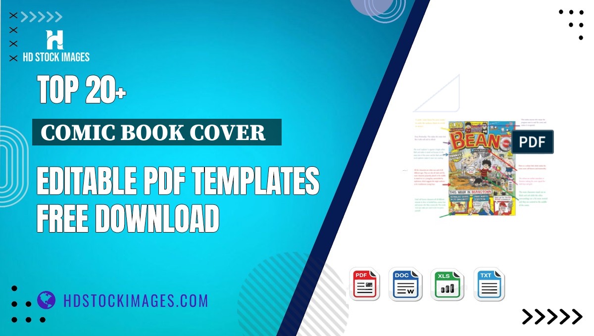 Top 20+ Comic Book Cover   Editable PDF Templates Free Download