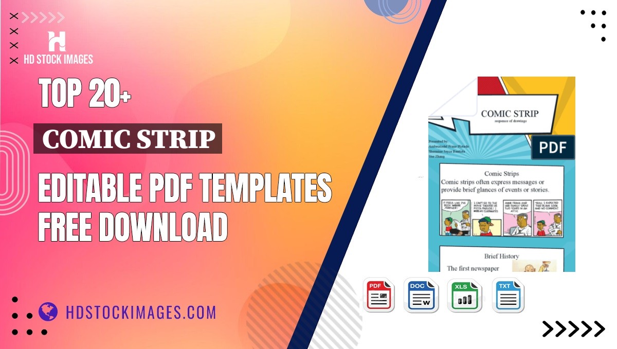 Top 20+ Comic Strip Editable PDF Templates Free Download