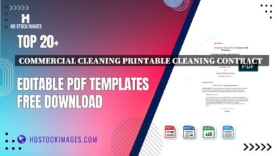 Top 20+ Commercial Cleaning Printable Cleaning Contract   Editable PDF Templates Free Download