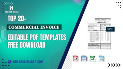 Top 20+ Commercial Invoice  Editable PDF Templates Free Download