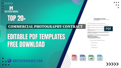 Top 20+ Commercial Photography Contract   Editable PDF Templates Free Download