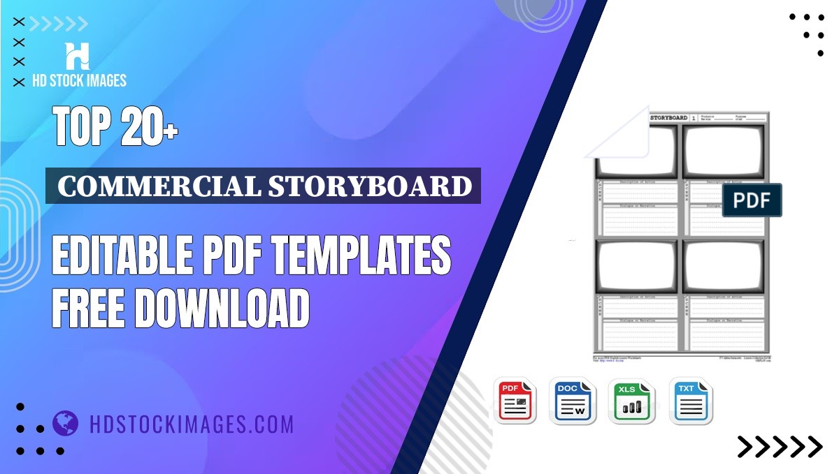 Top 20+ Commercial Storyboard Editable PDF Templates Free Download