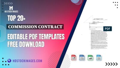 Top 20+ Commission Contract Editable PDF Templates Free Download