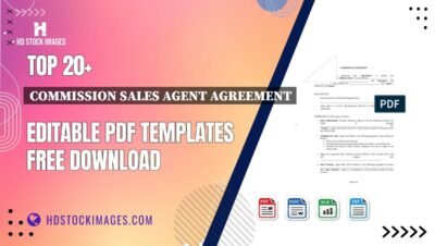 Top 20+ Commission Sales Agent Agreement Editable PDF Templates Free Download