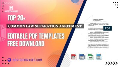 Top 20+ Common Law Separation Agreement  Editable PDF Templates Free Download