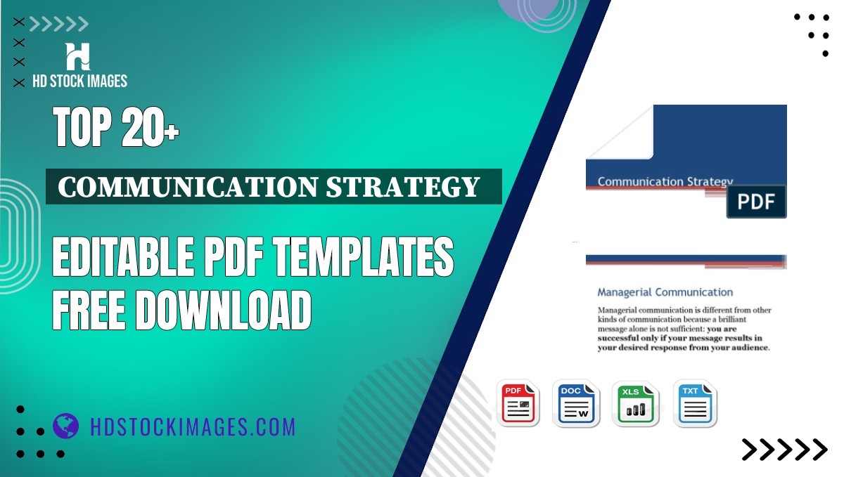 Top 20+ Communication Strategy   Editable PDF Templates Free Download