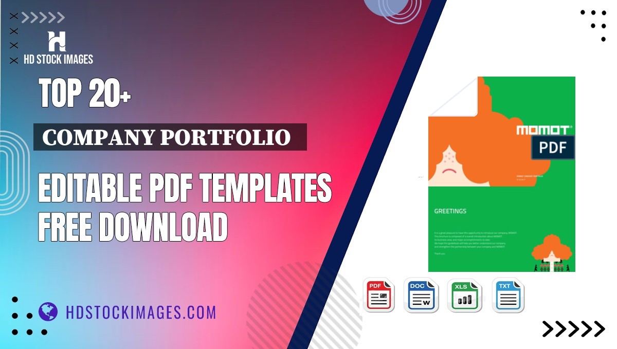 Top 20+ Company Portfolio   Editable PDF Templates Free Download