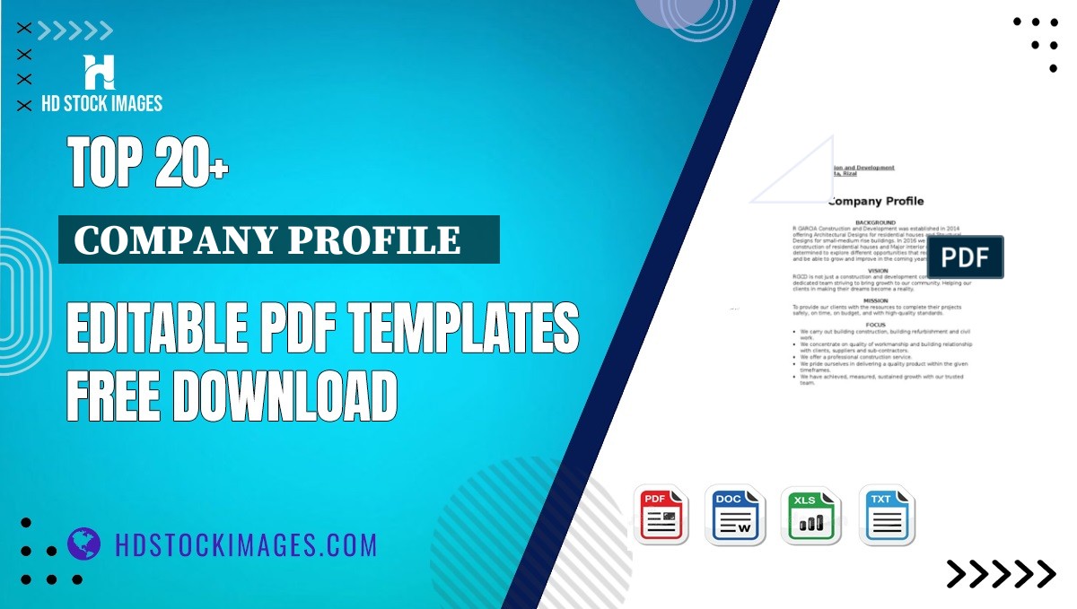 Top 20+ Company Profile    Editable PDF Templates Free Download