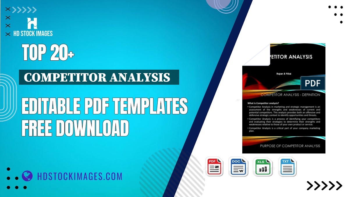 Top 20+ Competitor Analysis   Editable PDF Templates Free Download