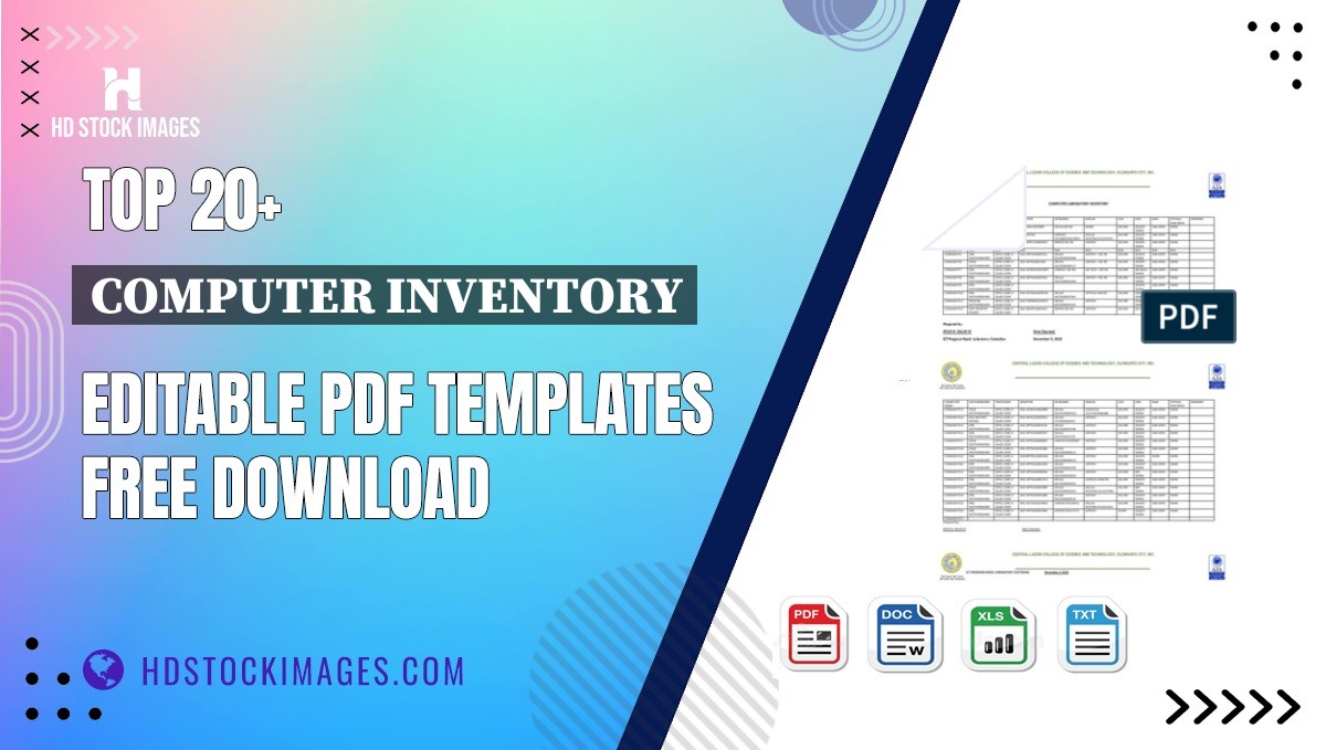 Top 20+ Computer Inventory Editable PDF Templates Free Download