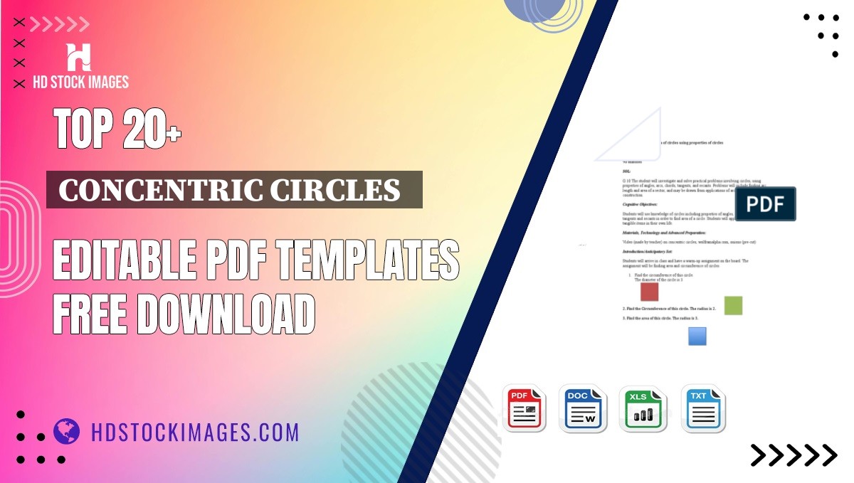 Top 20+ Concentric Circles   Editable PDF Templates Free Download