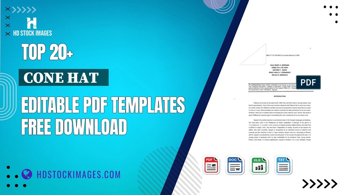 Top 20+ Cone Hat   Editable PDF Templates Free Download