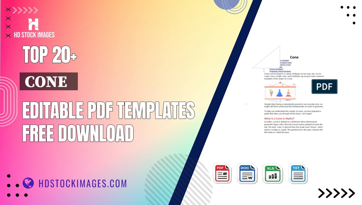 Top 20+ Cone   Editable PDF Templates Free Download