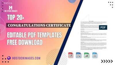 Top 20+ Congratulations Certificate Editable PDF Templates Free Download