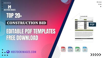 Top 20+ Construction Bid Editable PDF Templates Free Download