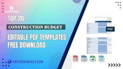 Top 20+ Construction Budget   Editable PDF Templates Free Download