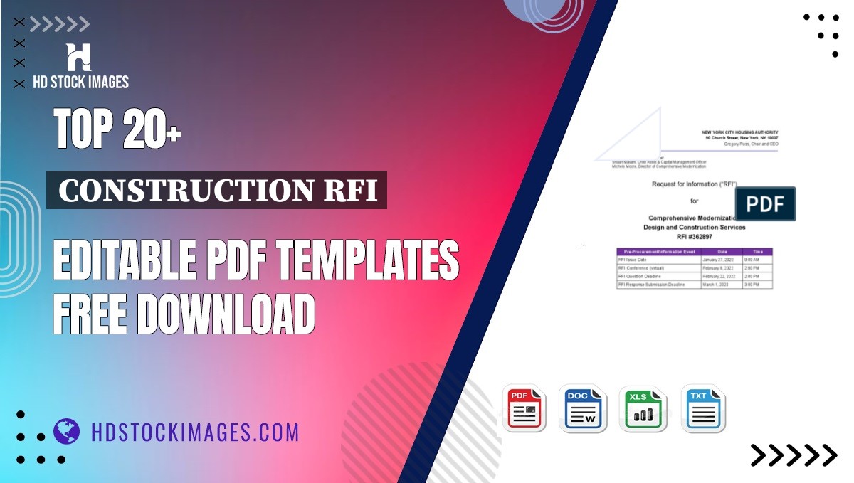 Top 20+ Construction Rfi Editable PDF Templates Free Download