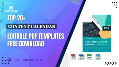 Top 20+ Content Calendar Editable PDF Templates Free Download