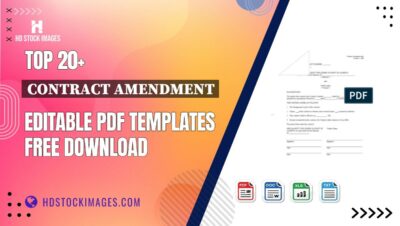 Top 20+ Contract Amendment Editable PDF Templates Free Download