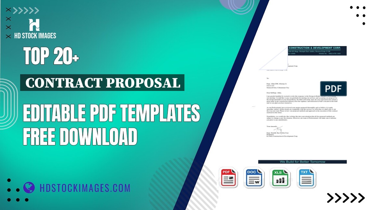 Top 20+ Contract Proposal Editable PDF Templates Free Download