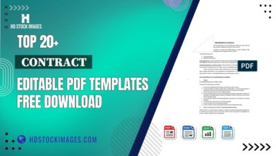 Top 20+  Contract  Editable PDF Templates Free Download