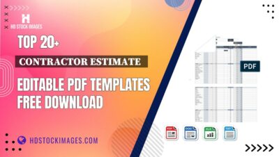 Top 20+ Contractor Estimate   Editable PDF Templates Free Download