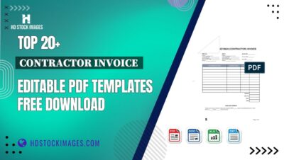 Top 20+ Contractor Invoice  Editable PDF Templates Free Download