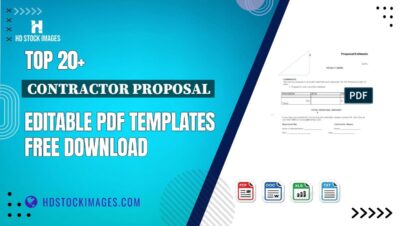 Top 20+ Contractor Proposal Editable PDF Templates Free Download